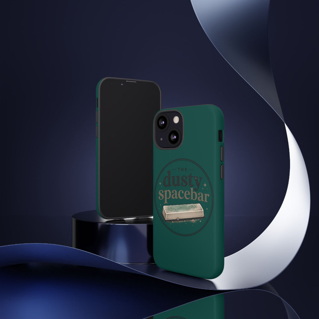 Tough Cases — Rugged Green “dusty spacebar” Phone Case