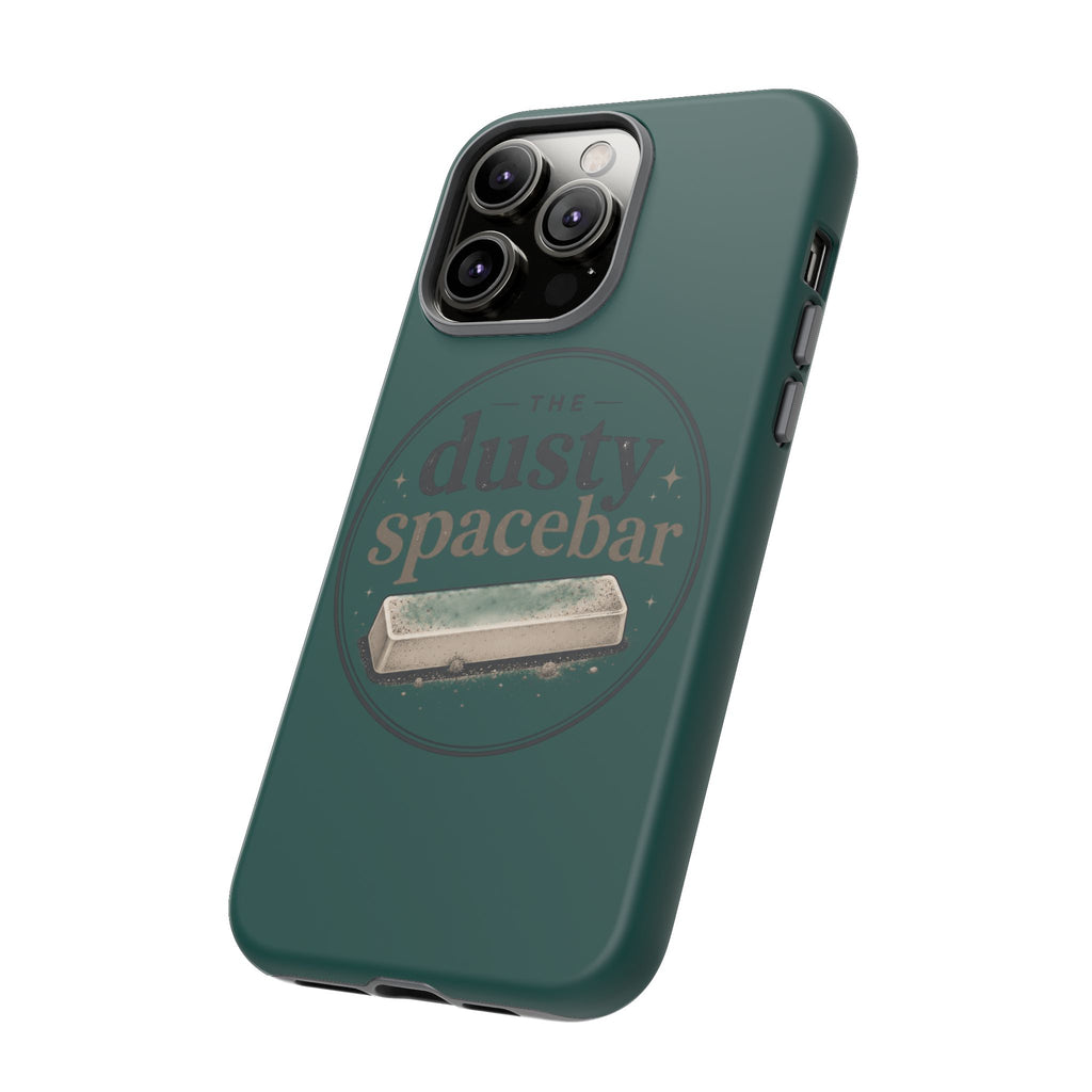 Tough Cases — Rugged Green “dusty spacebar” Phone Case