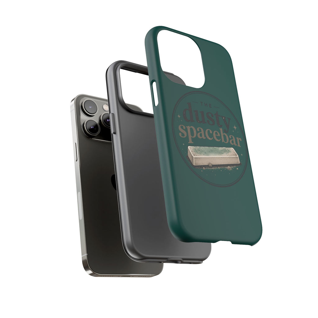 Tough Cases — Rugged Green “dusty spacebar” Phone Case
