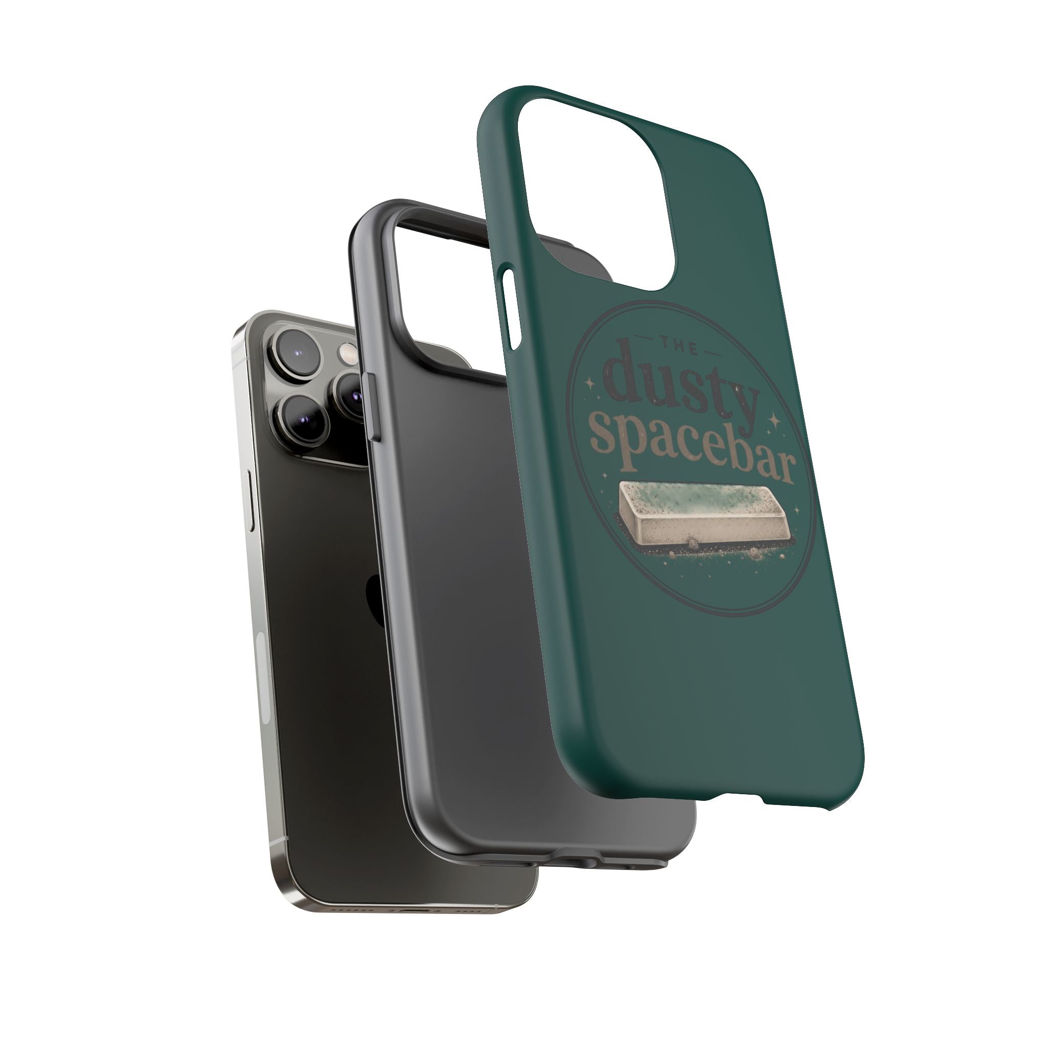 Tough Cases — Rugged Green “dusty spacebar” Phone Case