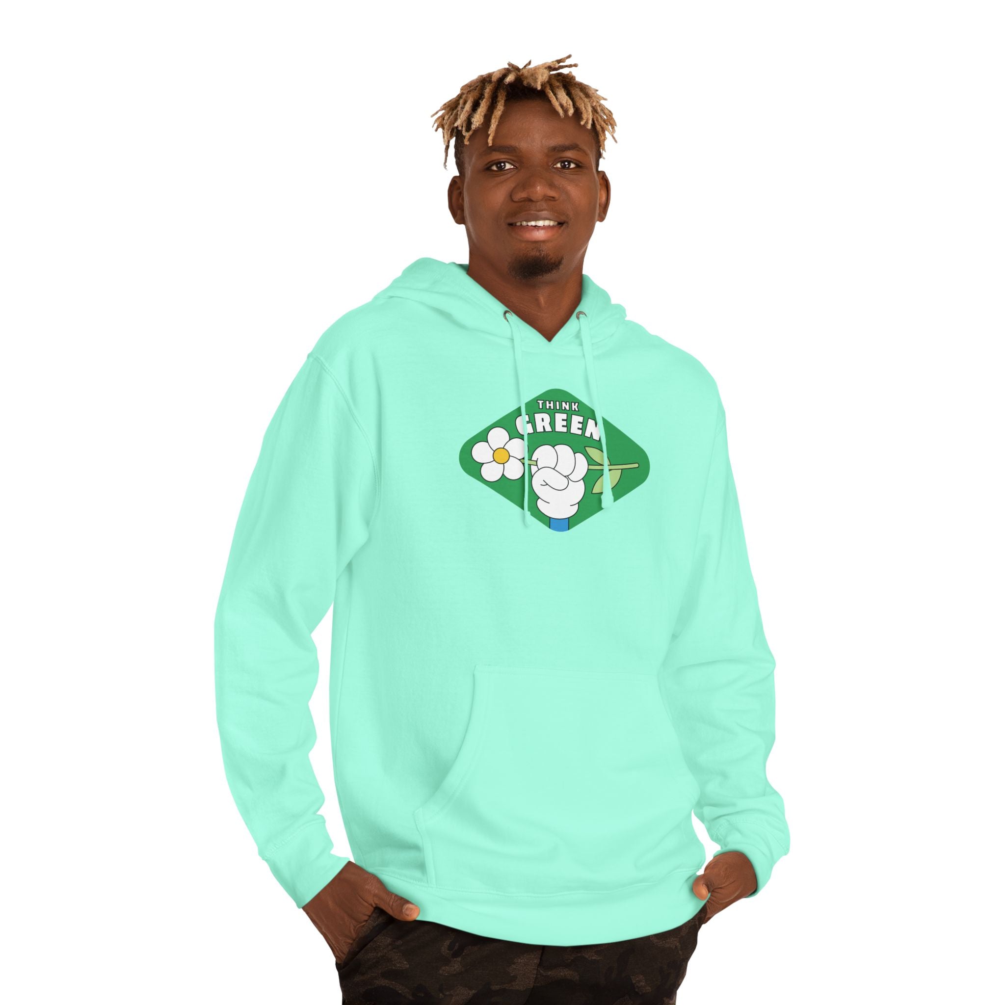 Green Fist Hoodie - "The Green" Eco Unity Graphic Pullover