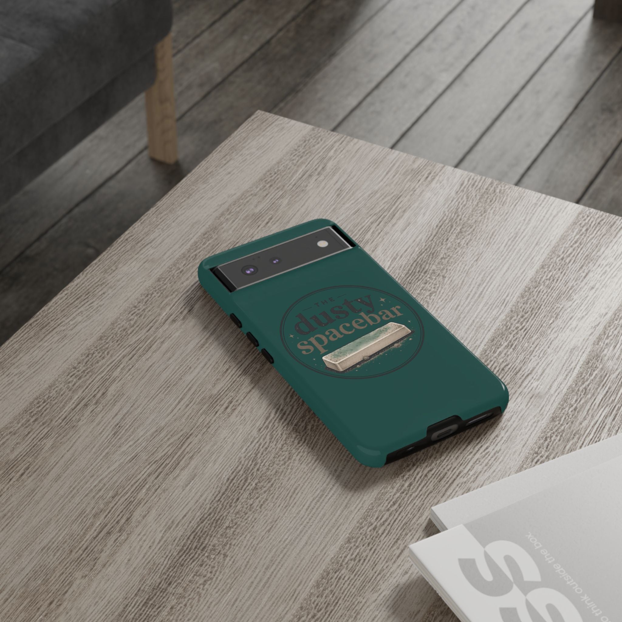 Tough Cases — Rugged Green “dusty spacebar” Phone Case
