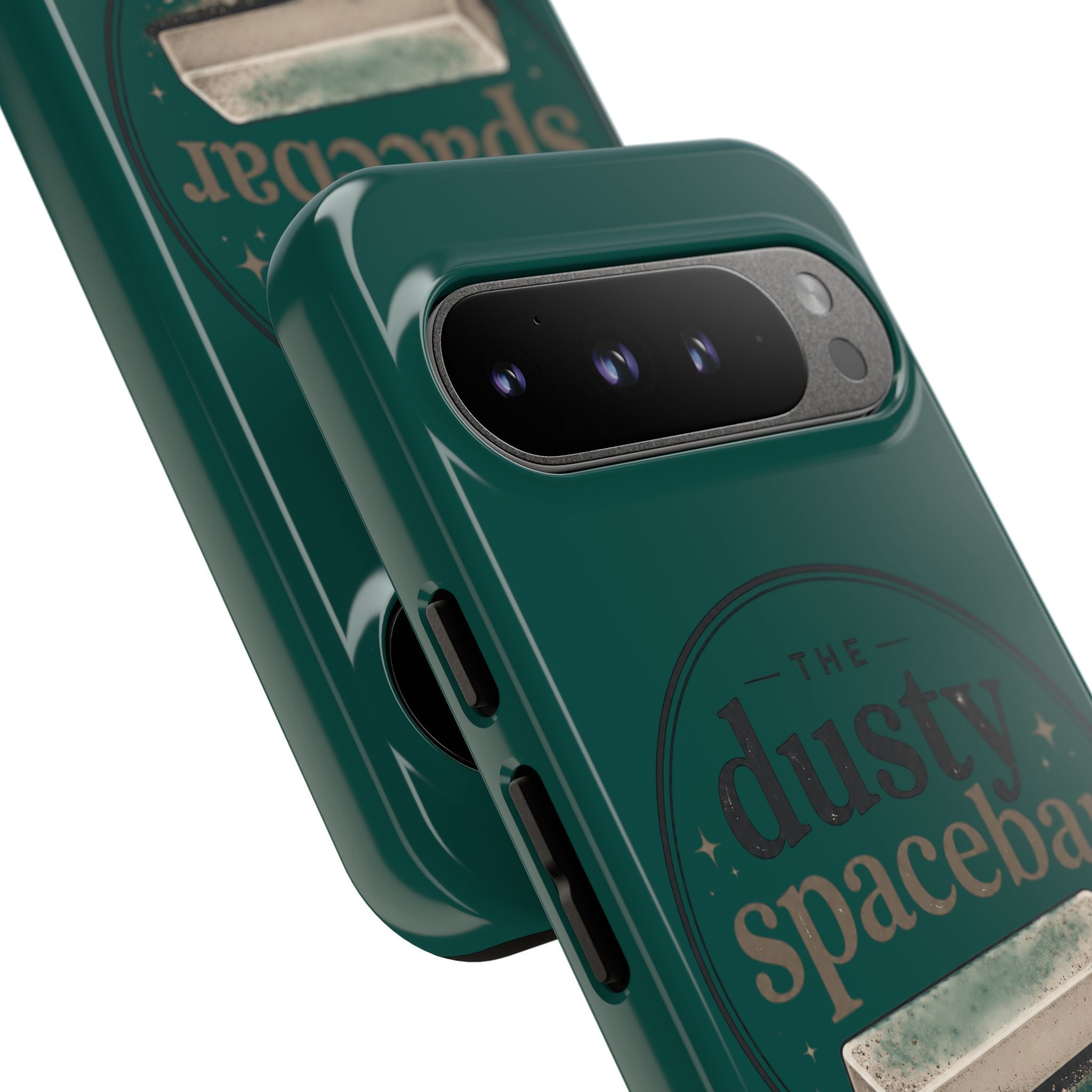 Tough Cases — Rugged Green “dusty spacebar” Phone Case