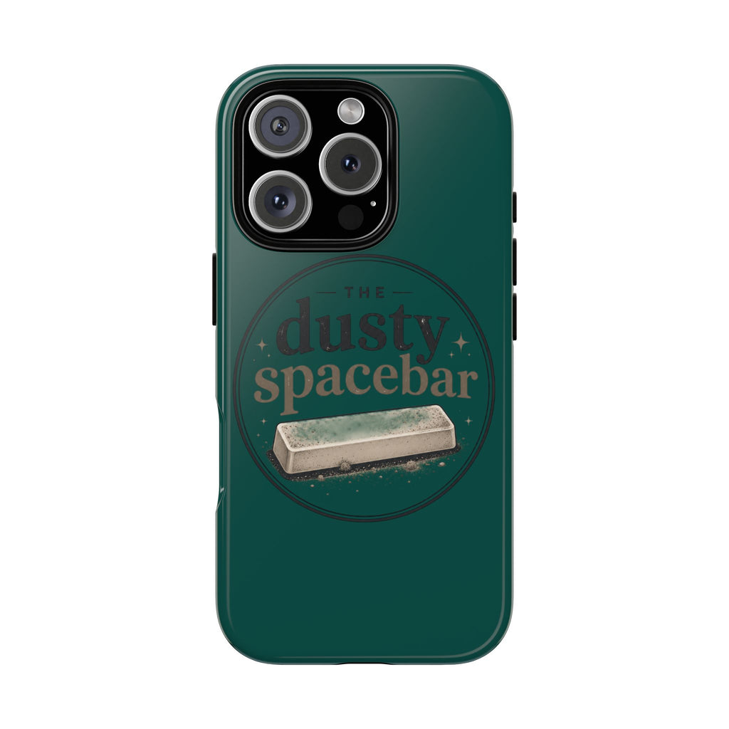 Tough Cases — Rugged Green “dusty spacebar” Phone Case