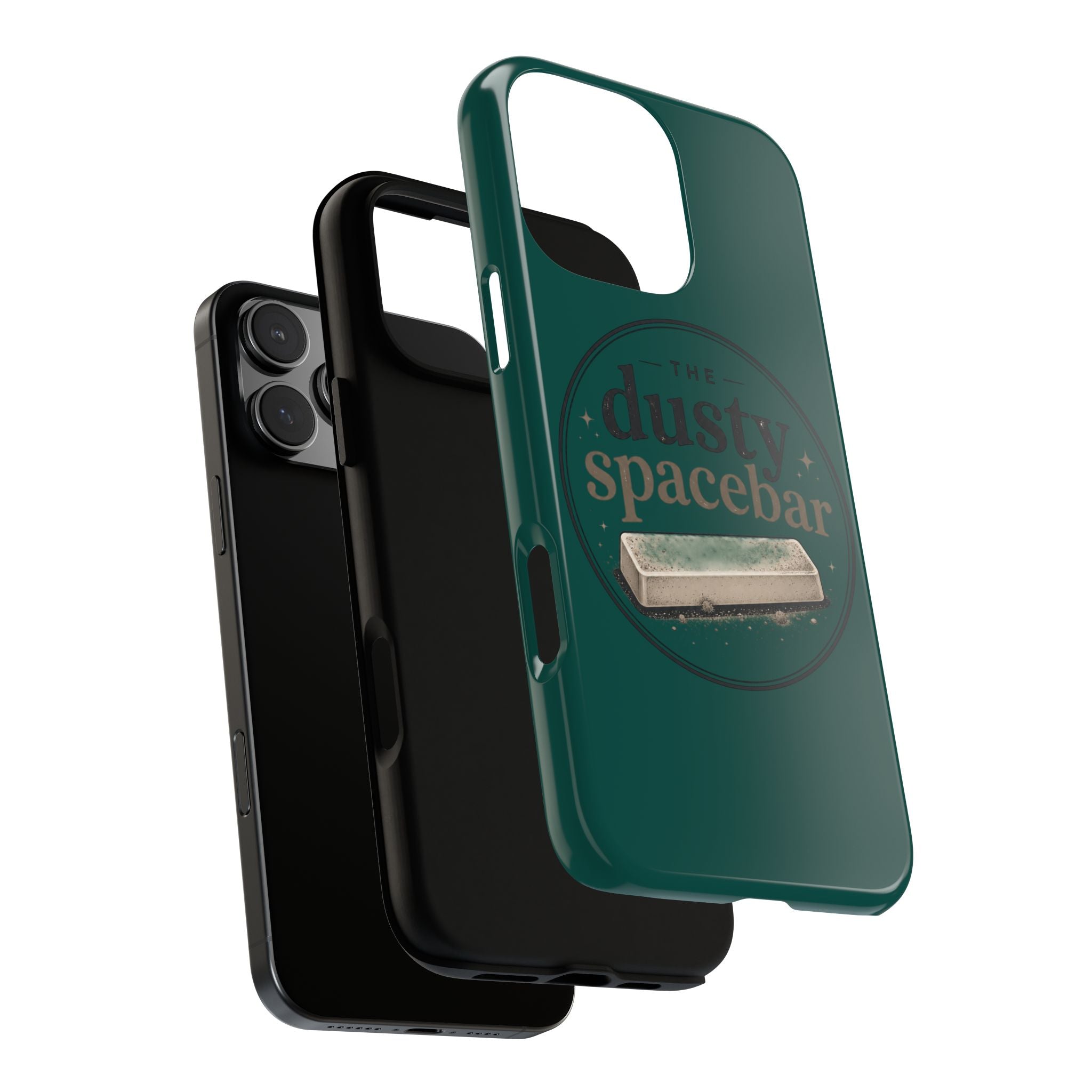 Tough Cases — Rugged Green “dusty spacebar” Phone Case