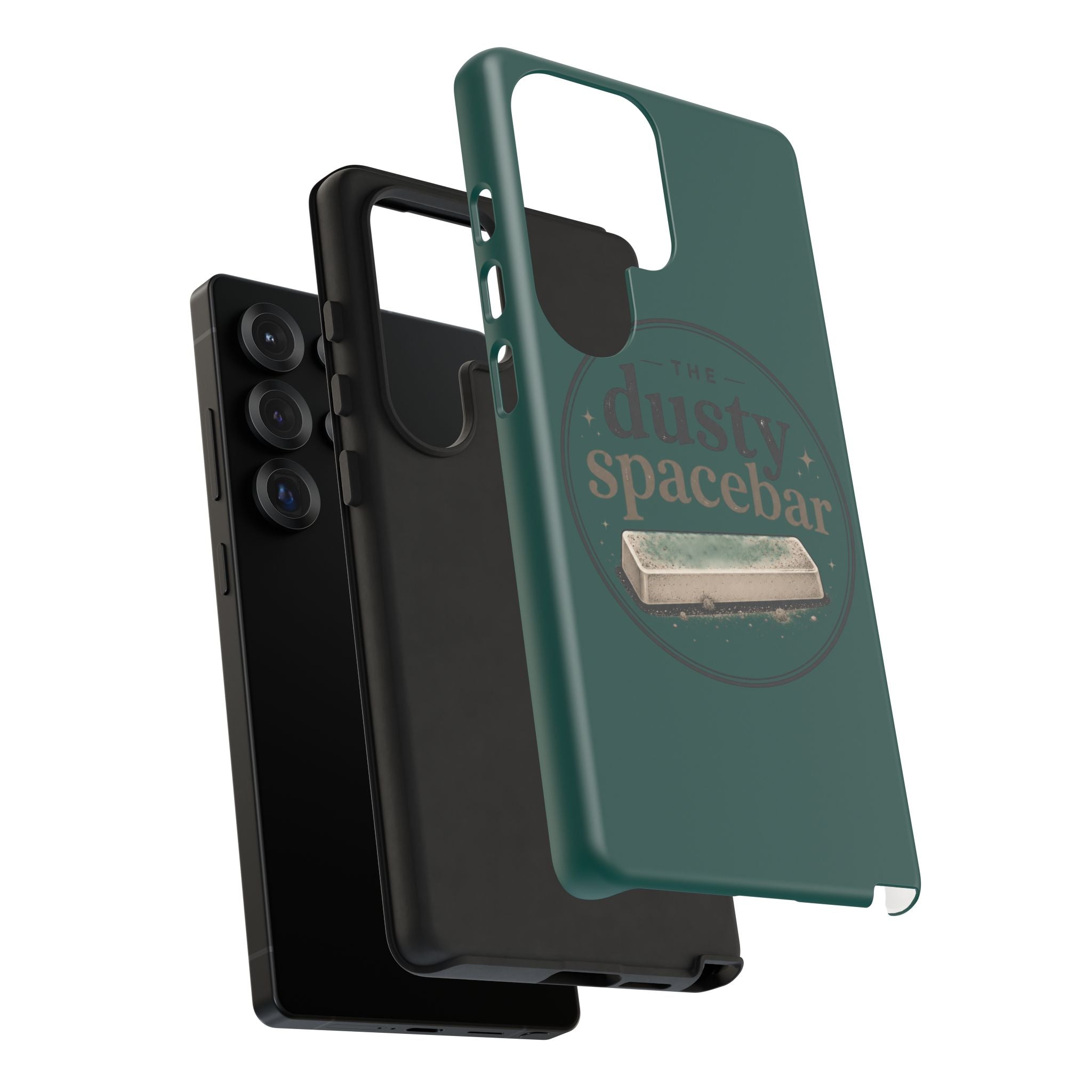 Tough Cases — Rugged Green “dusty spacebar” Phone Case
