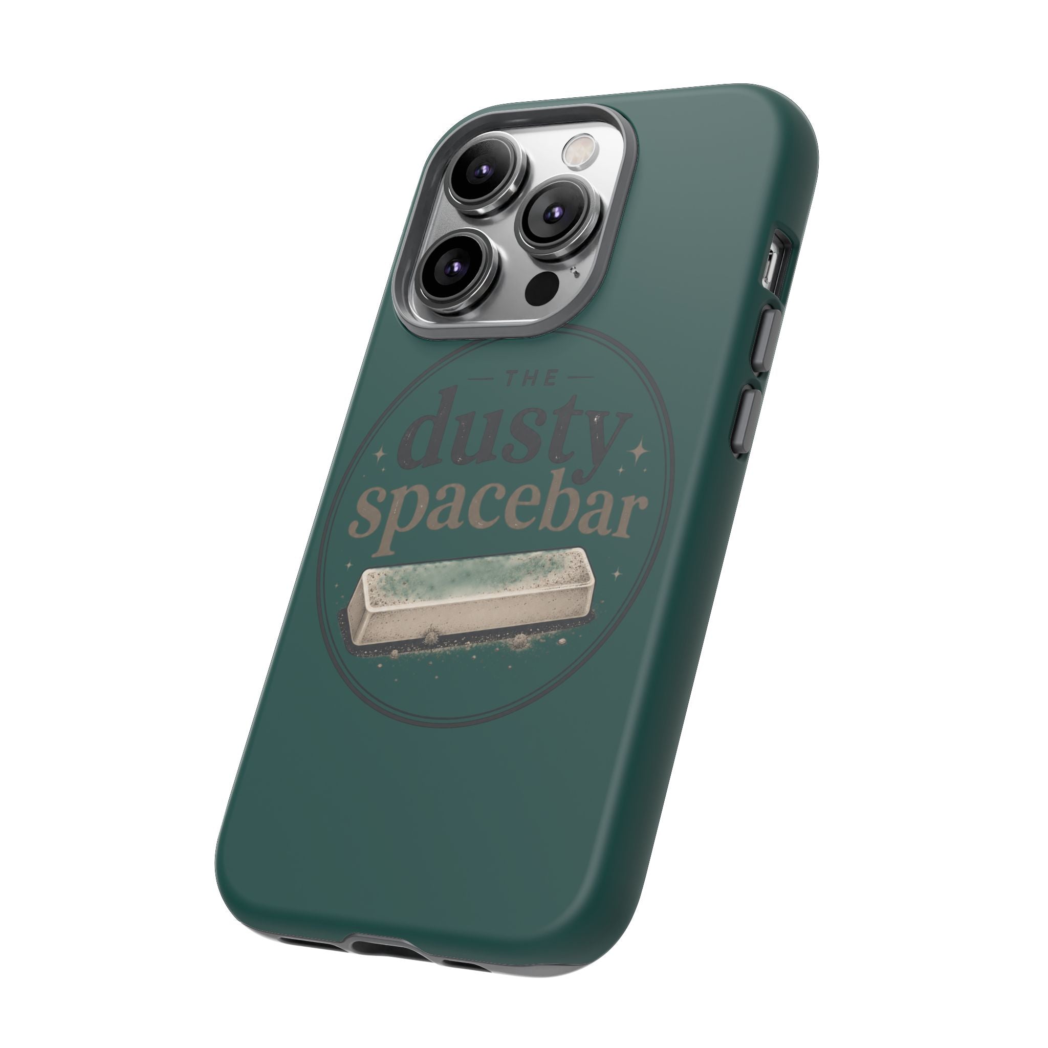 Tough Cases — Rugged Green “dusty spacebar” Phone Case
