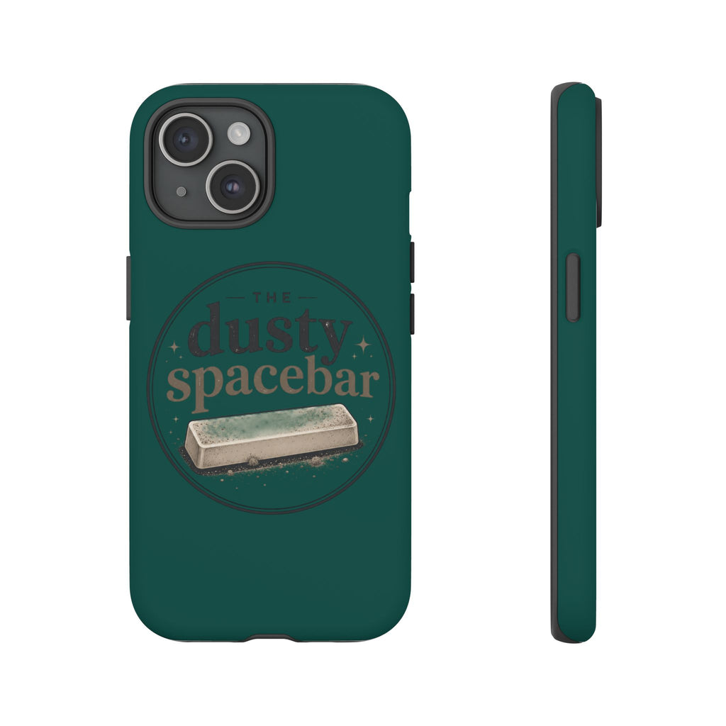 Tough Cases — Rugged Green “dusty spacebar” Phone Case