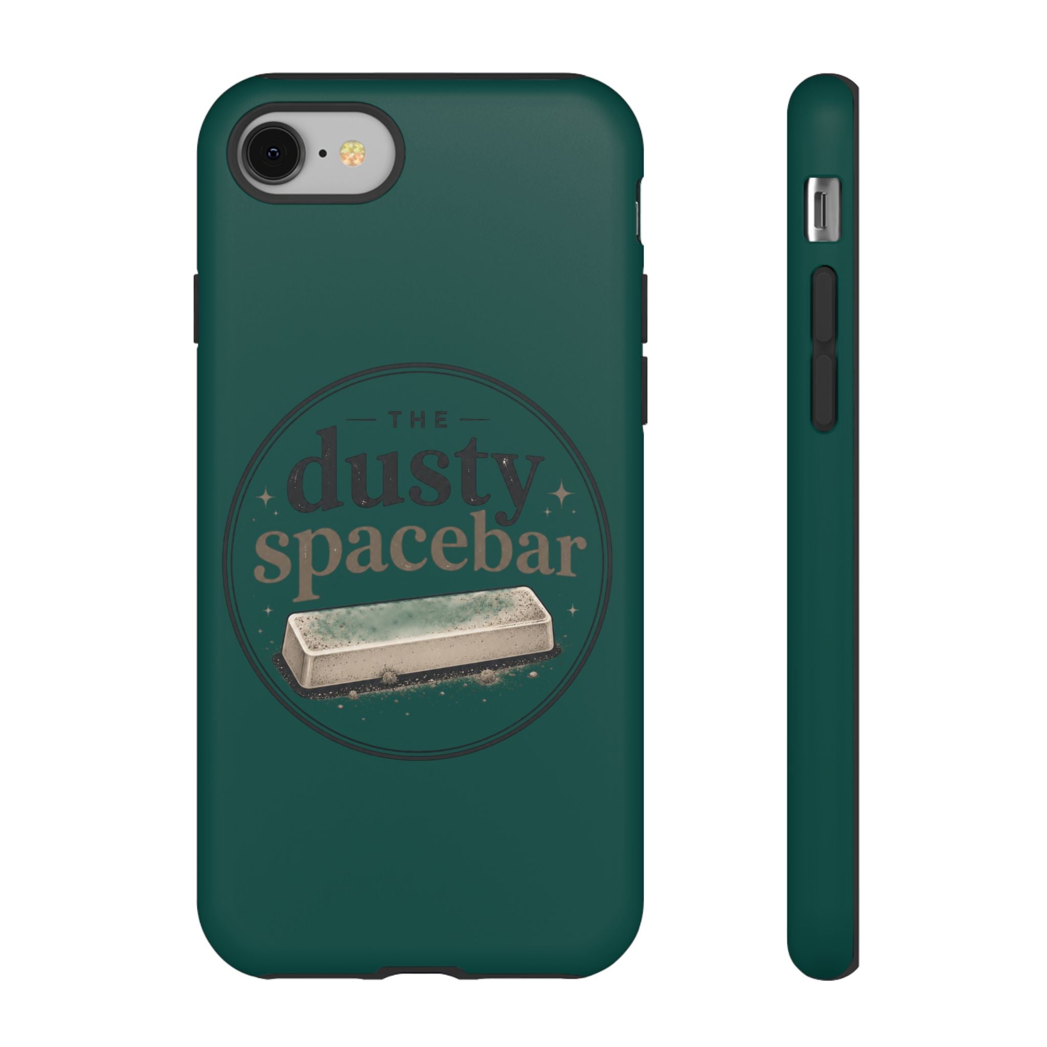 Tough Cases — Rugged Green “dusty spacebar” Phone Case