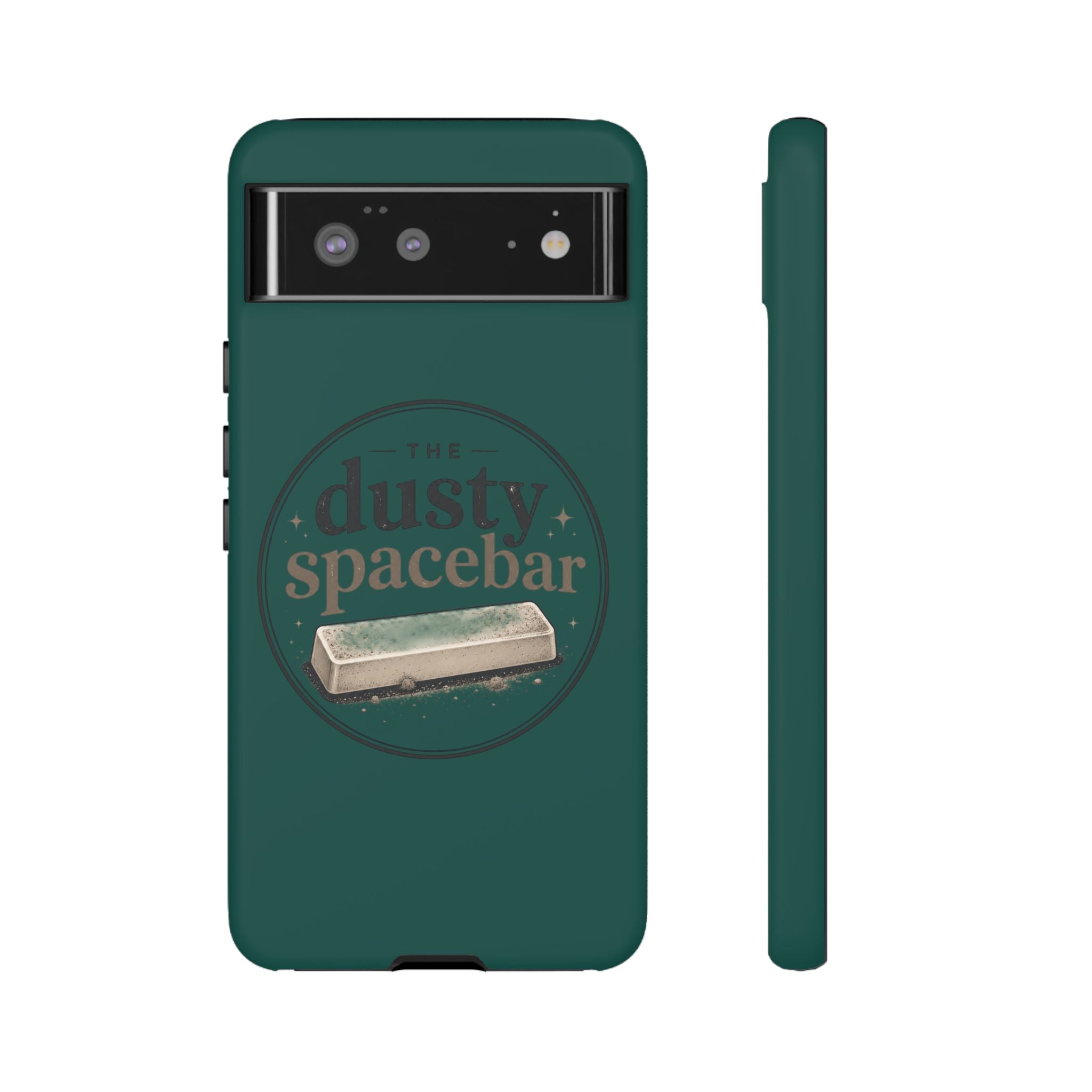 Tough Cases — Rugged Green “dusty spacebar” Phone Case